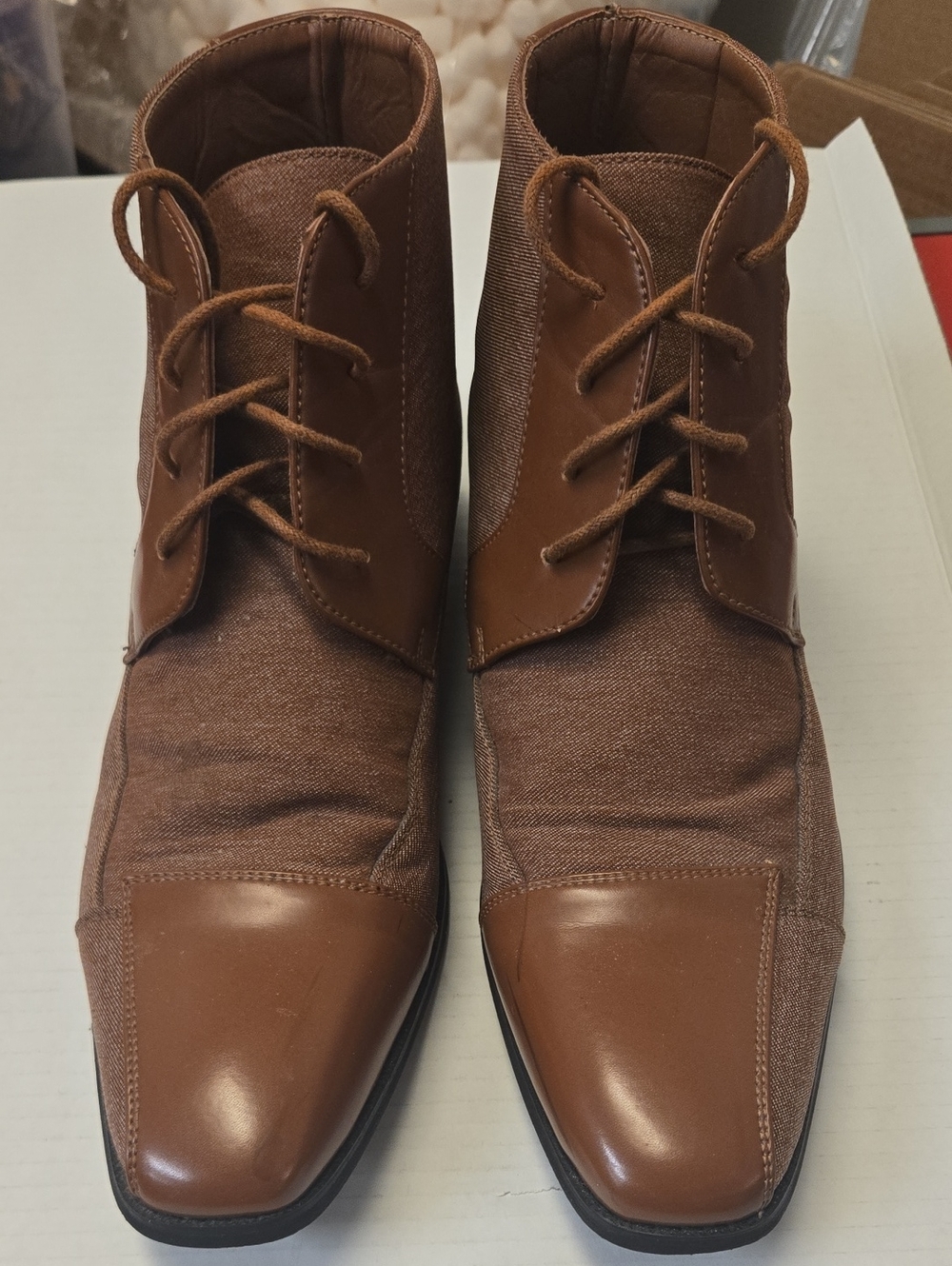 Men's Brown Lace-Up Dress Boots